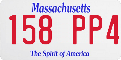 MA license plate 158PP4