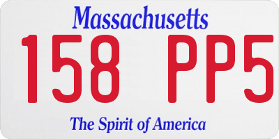 MA license plate 158PP5