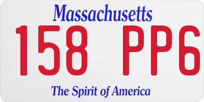 MA license plate 158PP6