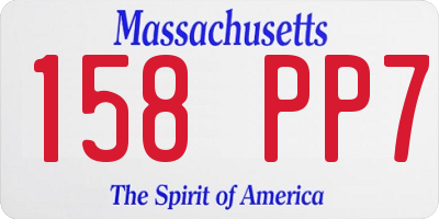 MA license plate 158PP7