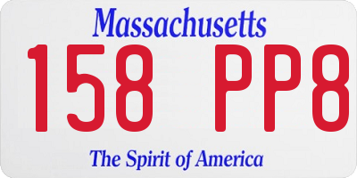 MA license plate 158PP8