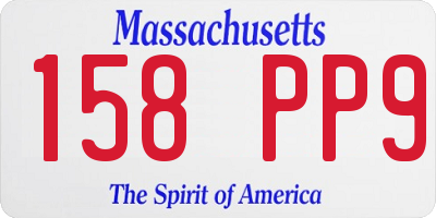 MA license plate 158PP9