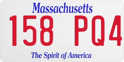 MA license plate 158PQ4