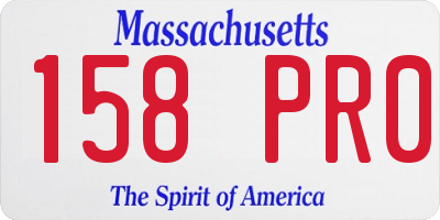 MA license plate 158PR0