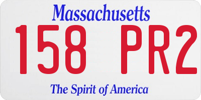 MA license plate 158PR2