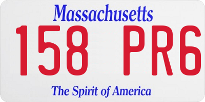 MA license plate 158PR6