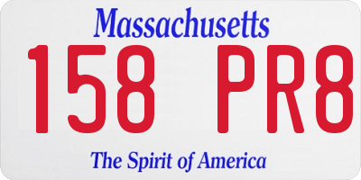 MA license plate 158PR8