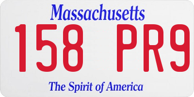 MA license plate 158PR9