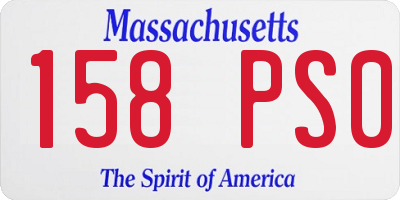 MA license plate 158PS0