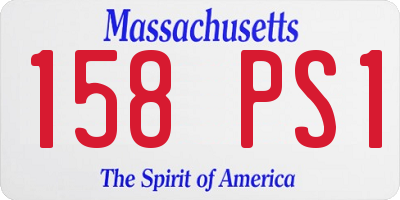 MA license plate 158PS1
