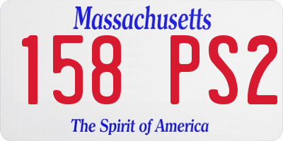 MA license plate 158PS2