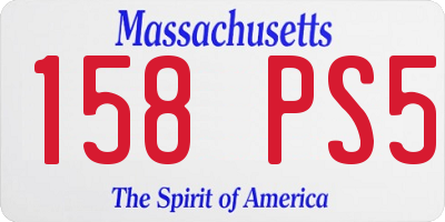 MA license plate 158PS5