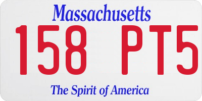 MA license plate 158PT5