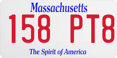 MA license plate 158PT8