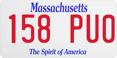 MA license plate 158PU0
