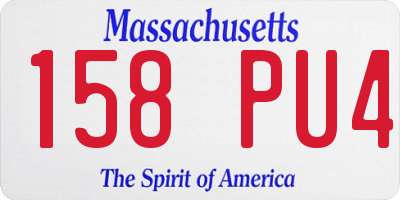 MA license plate 158PU4