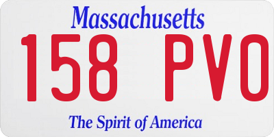 MA license plate 158PV0