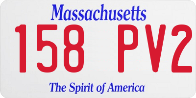 MA license plate 158PV2