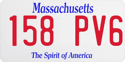 MA license plate 158PV6