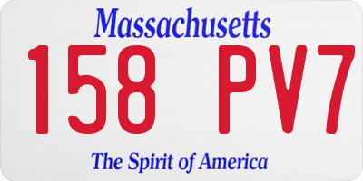 MA license plate 158PV7