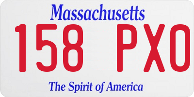 MA license plate 158PX0