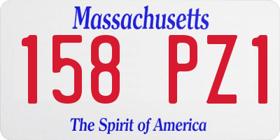 MA license plate 158PZ1