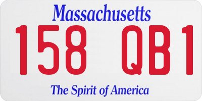 MA license plate 158QB1