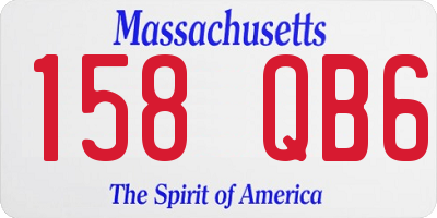 MA license plate 158QB6