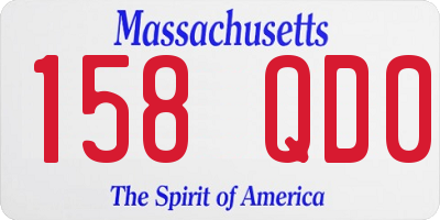 MA license plate 158QD0