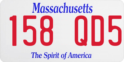 MA license plate 158QD5