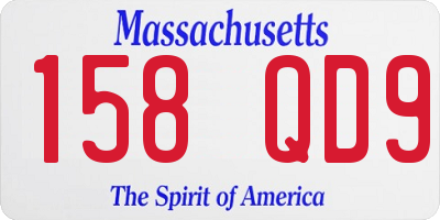 MA license plate 158QD9