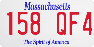 MA license plate 158QF4