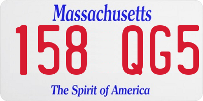 MA license plate 158QG5