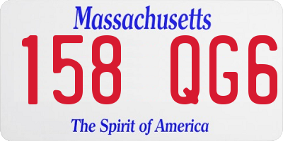 MA license plate 158QG6