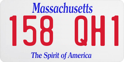 MA license plate 158QH1