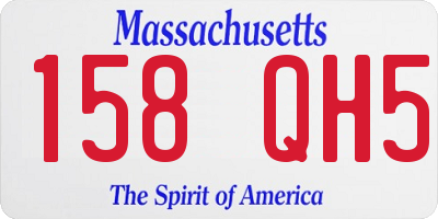 MA license plate 158QH5