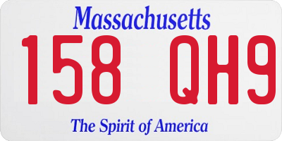 MA license plate 158QH9