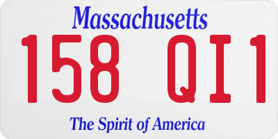MA license plate 158QI1