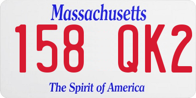 MA license plate 158QK2