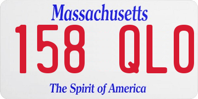 MA license plate 158QL0