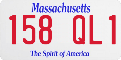 MA license plate 158QL1