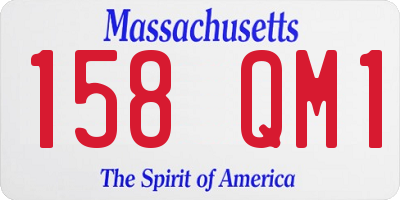 MA license plate 158QM1