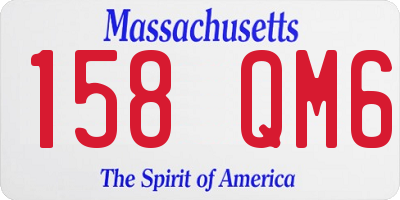 MA license plate 158QM6