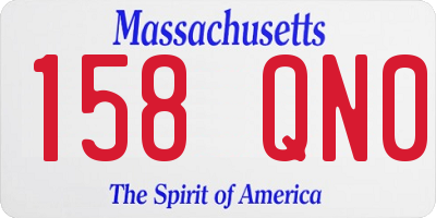MA license plate 158QN0