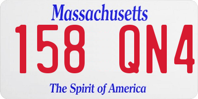 MA license plate 158QN4