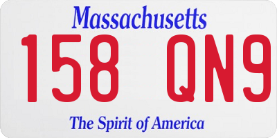 MA license plate 158QN9