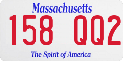 MA license plate 158QQ2