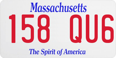 MA license plate 158QU6