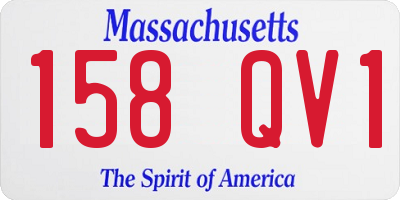 MA license plate 158QV1
