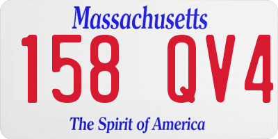 MA license plate 158QV4